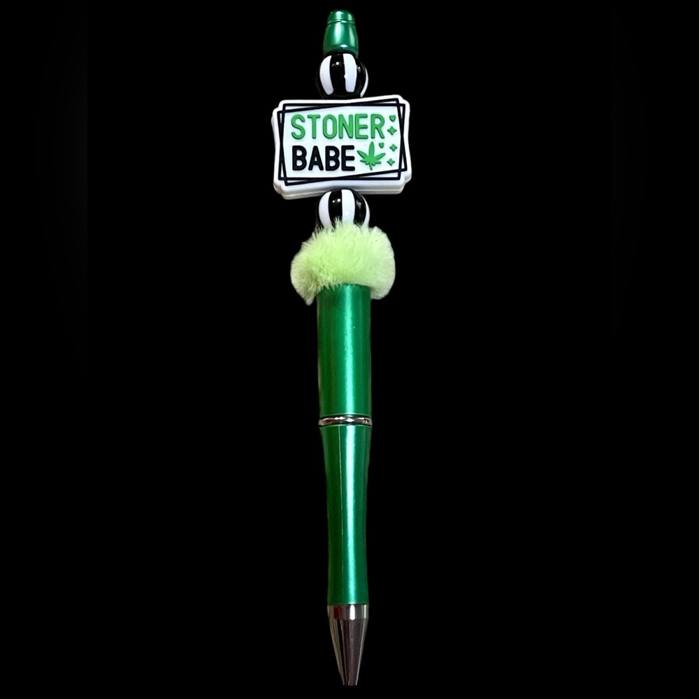 New stoner babe focal beaded ballpoint pen - Picture 2 of 2